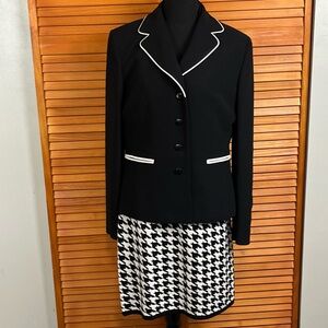 Casual Corner Black Jacket with White Label Detail